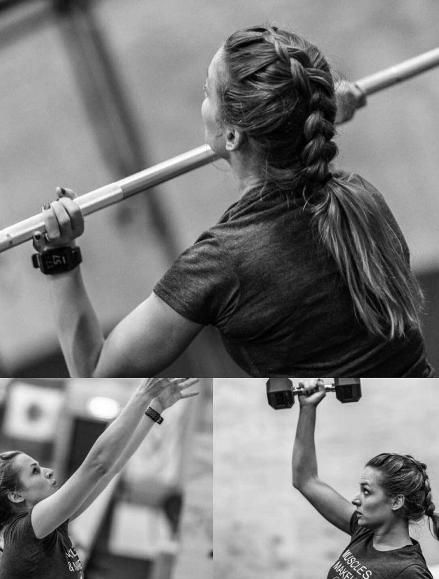 Collage van verschillende crossfit oefeningen